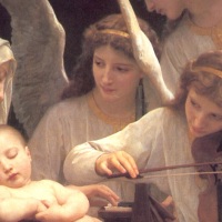 •	La Virgen rodeada de ángeles, de William-Adolphe Bouguereau.