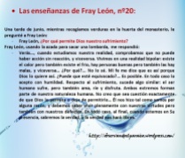 Las enseñanzas de Fray León nº20
